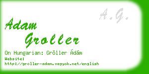 adam groller business card